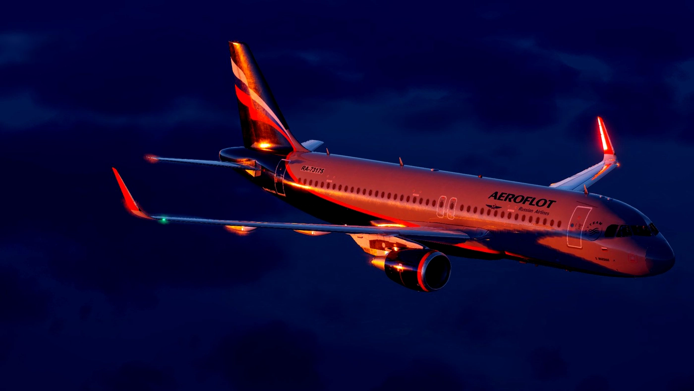 Скриншот ⚡AEROFLOT PBR 8K / RA-73175 / TOLISS A320 [CEO] / X-Plane 11 / 12