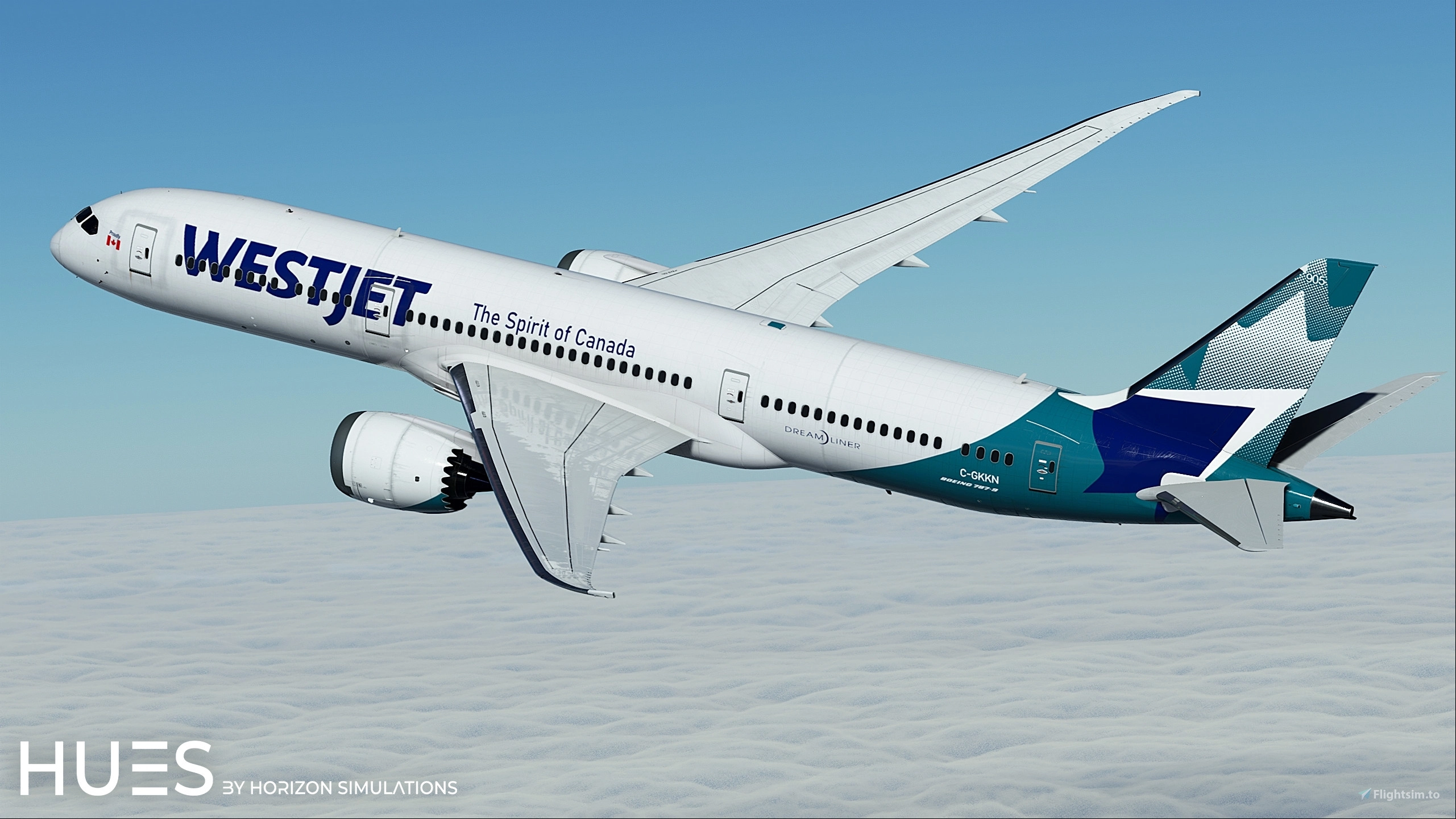 Скриншот Westjet C-GKKN | Horizon Simulations B787-9 / MSFS 2020
