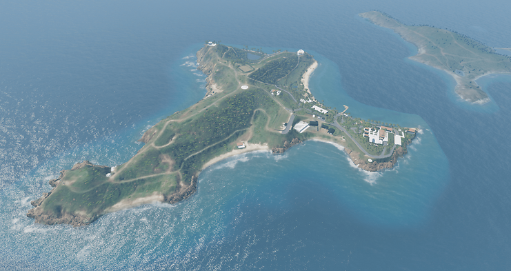 Скриншот Little Saint James Build v0.1 (0.38x) / BeamNG DRIVE