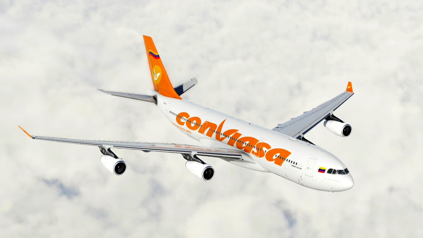 Скриншот ⚡CONVIASA 4K / YV3554 / X-WORKS AIRBUS A340-200 / X-Plane 11 / 12
