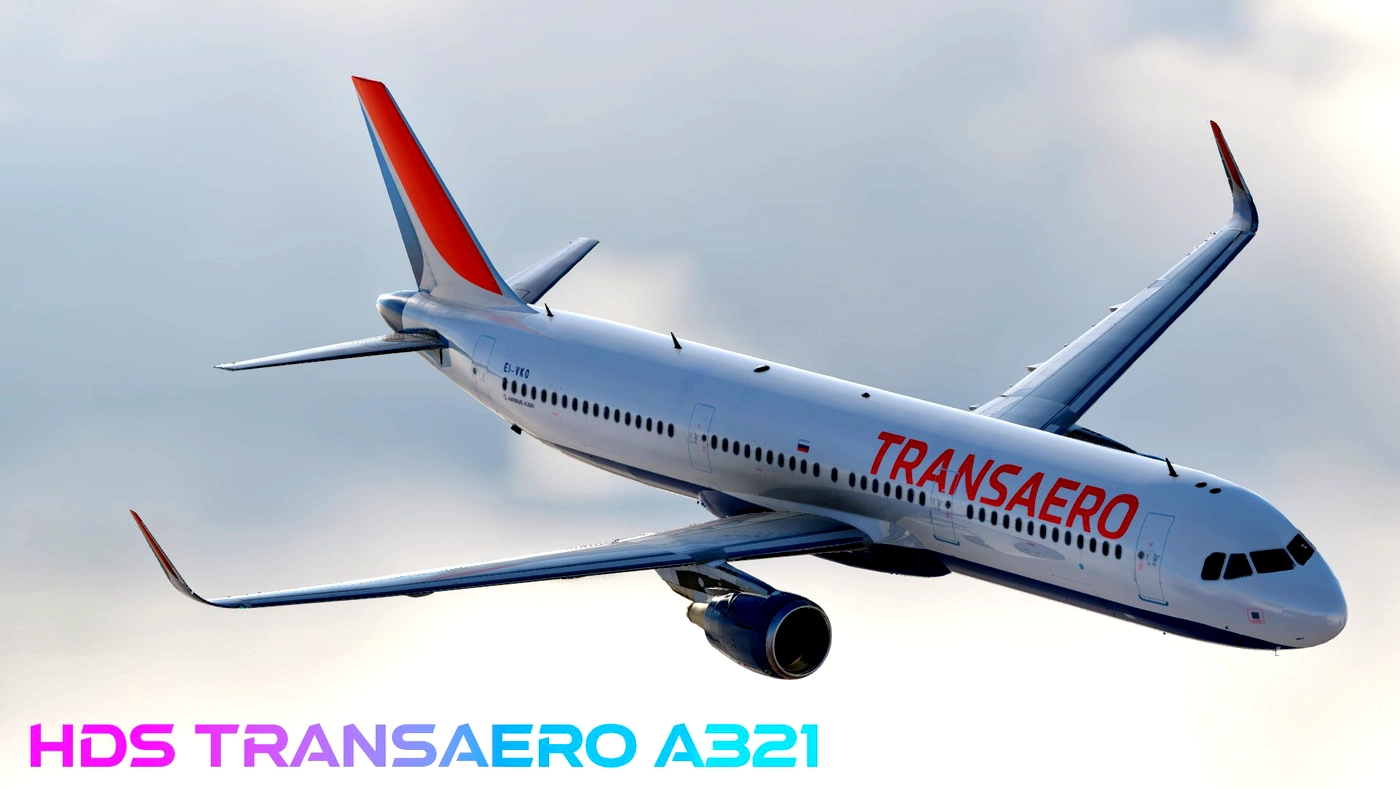 Скриншот ⚡TRANSAERO 4K и 8K / EI - LED (VKO) / A321 TOLISS + CARDA / X-Plane 11 / 12