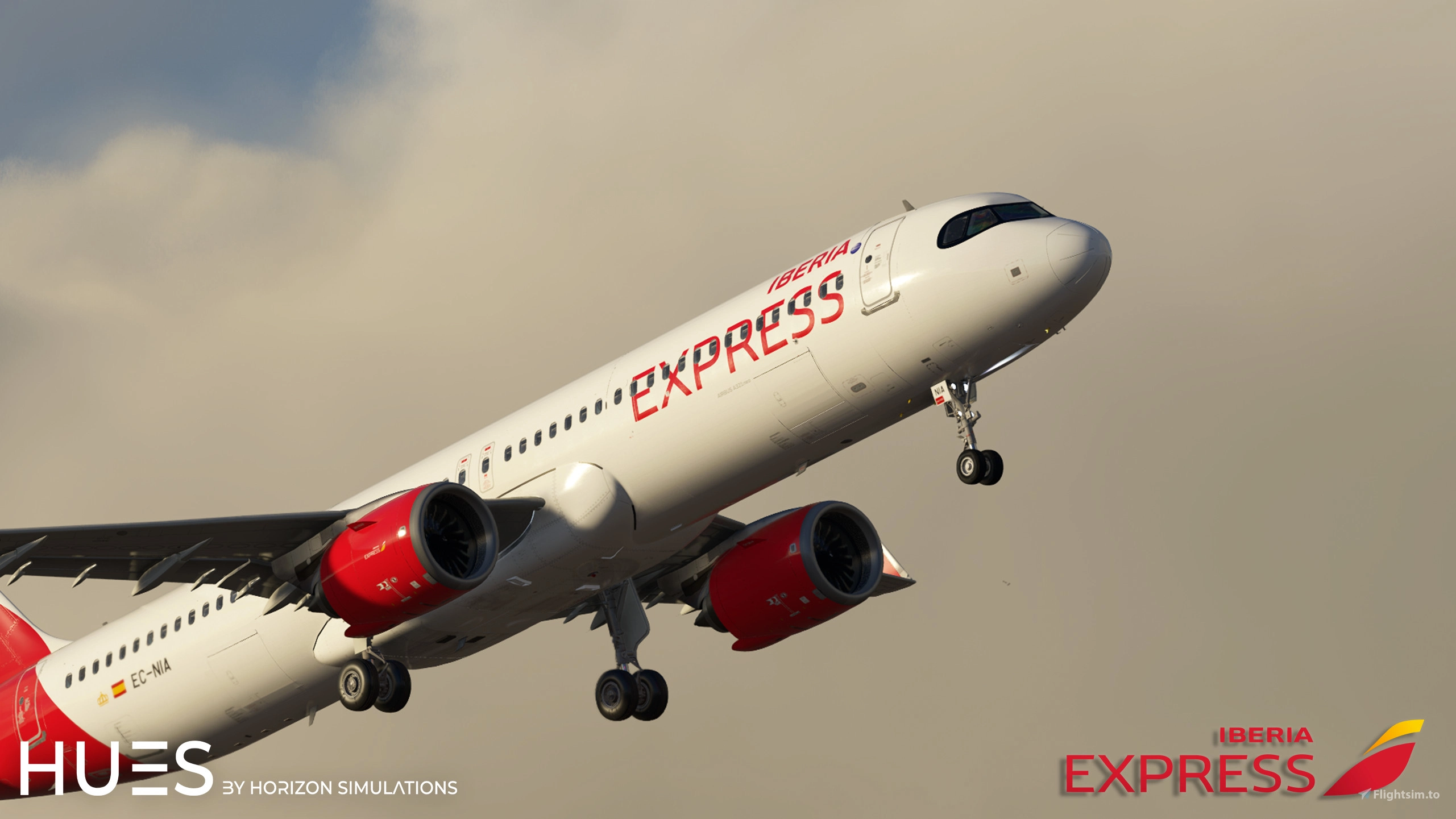 Скриншот Iberia Express EC-NIA (Lanzarote Sticker) - LVFR A321NEO (8K) / MSFS 2020