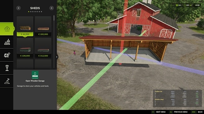 Скриншот Move Placeables Advanced v2.1.0.0 (1.18.x) / Farming Simulator 25