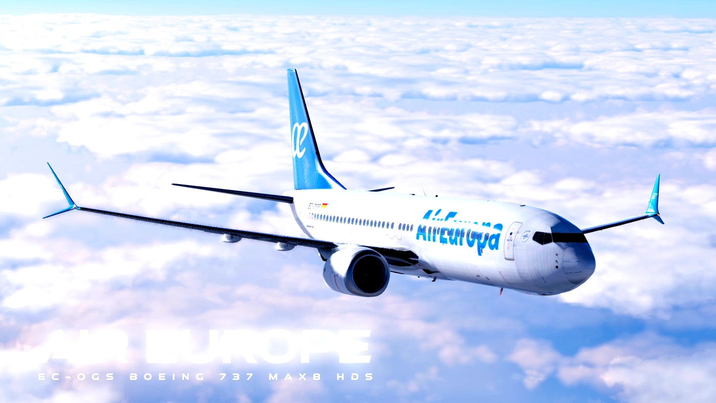 Скриншот ⚡AIR EUROPA / EC-OGS / BOEING 737 MAX8 / X-Plane 11 / 12