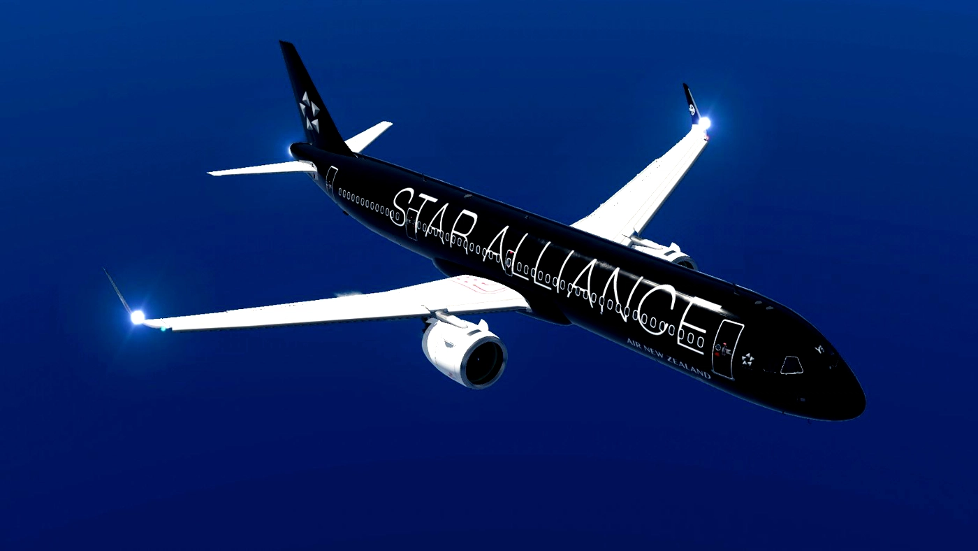 Скриншот ⚡AIR NEW ZEALAND / ZK - OYB / AIRBUS A321neo / X-Plane 11 / 12