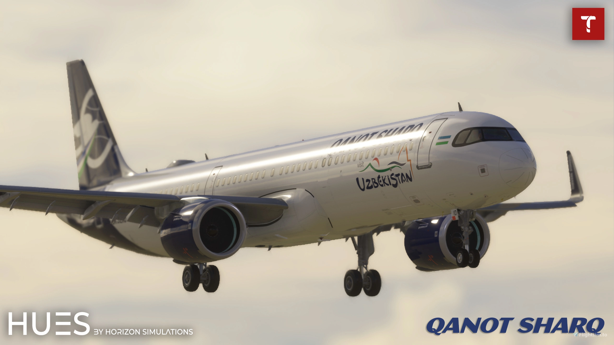Скриншот Qanot Sharq Airlines - LVFR A321NEO / MSFS 2020