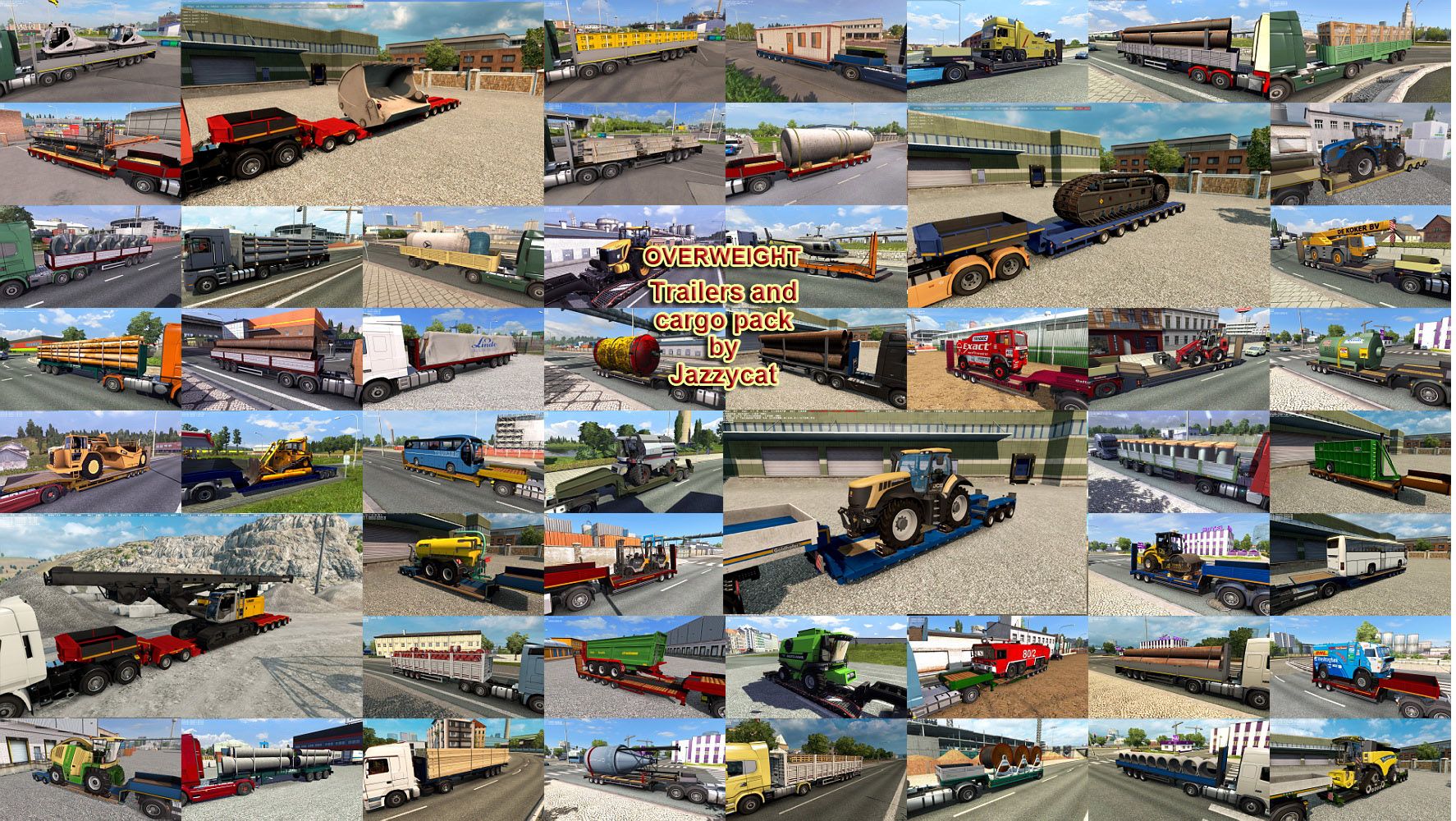 Скриншот Overweight trailers and cargo pack v11.10.3 / ETS 2