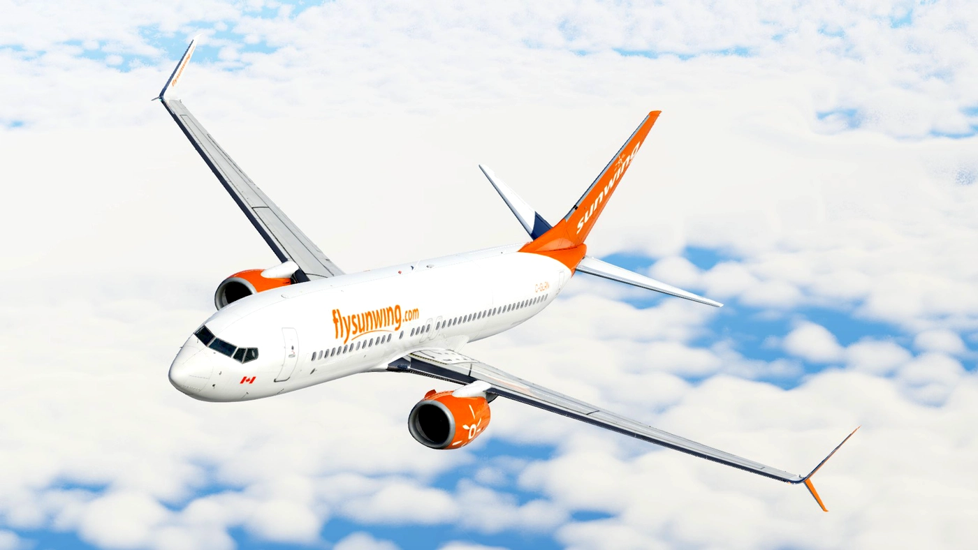 Скриншот ⚡SUNWING / C-GLRN / ZIBO 737-800 / X-Plane 11 / 12