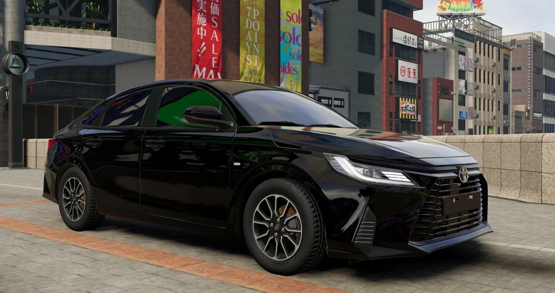 Скриншот Toyota Yaris Sedan v1.101 (0.38.x) / BeamNG DRIVE