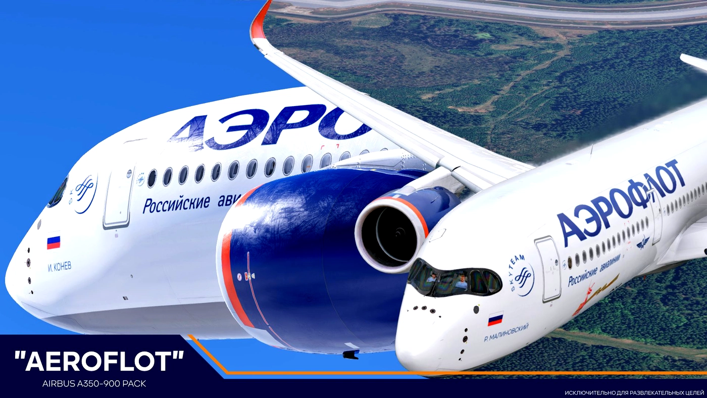 Скриншот ⚡AEROFLOT PACK FFA350 V2 / X-Plane 11 / 12